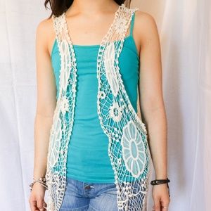 Tan Boho Chic Crochet Cover Up